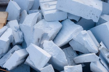 Alçıtaşı beyaz gaz bloğu bir ev inşa etmek için