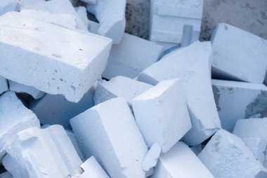 Alçıtaşı beyaz gaz bloğu bir ev inşa etmek için