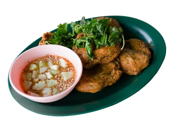 Smażone ryby patty, Rodzaj kuchni tajskiej — Zdjęcie stockowe