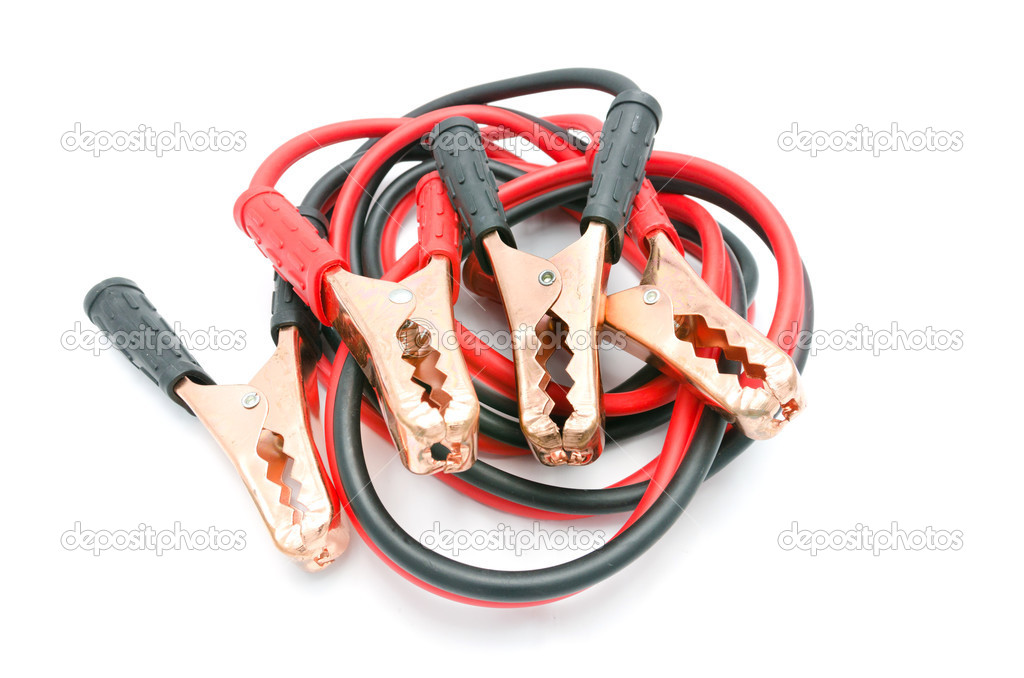 Jumper cables for jump starting a car