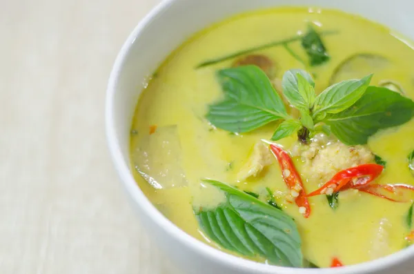 Green chicken curry — Stock Photo, Image