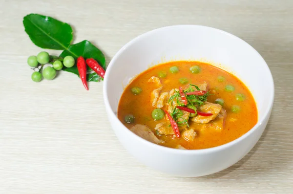 Dried red pork coconut curry (Panaeng) — Stock Photo, Image