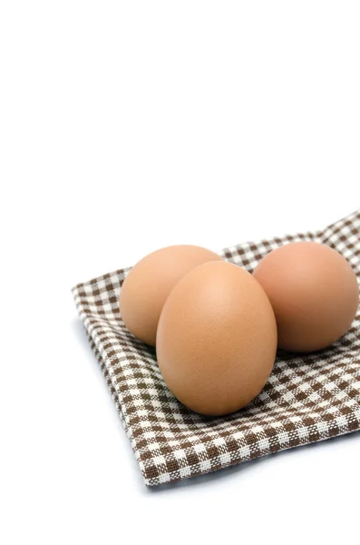 식탁보에 계란 — 스톡 사진