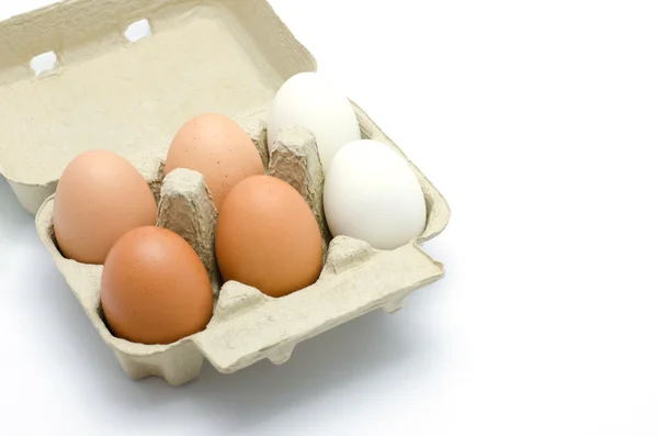 Eggs in a carton package — Stock Photo, Image