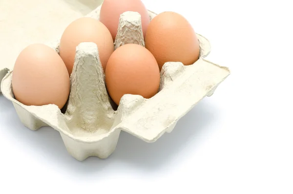 Eggs in a carton package — Stock Photo, Image