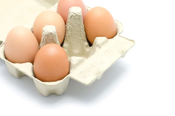 Eggs in a carton package — Stock Photo, Image