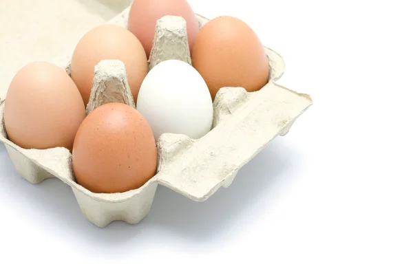 Eggs in a carton package — Stock Photo, Image