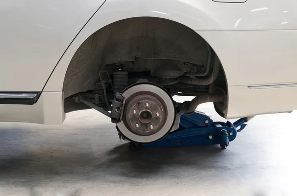 Rear Disk brake assembly on a modern car — Stock Photo, Image