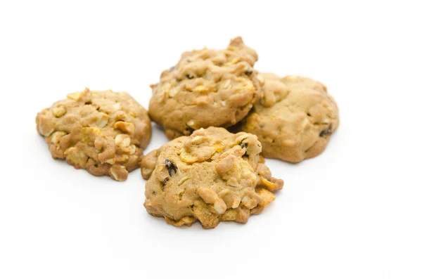 Galletas de anacardo sobre fondo blanco — Foto de Stock