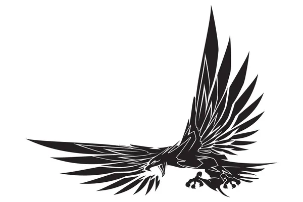 Black phoenix — Stock Vector