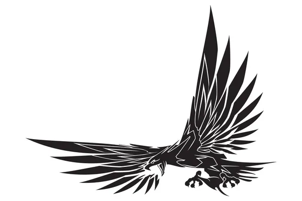 Černý phoenix — Stockový vektor