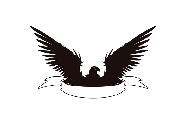 Wingbeat Eagle — Stock Vector