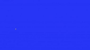 Topu tekmele, mavi katı arkaplan, hareket bulanıklığı ve metin futbolu karakteriyle soluklaş. Televizyon ya da blog için 2d canlandırma girişi