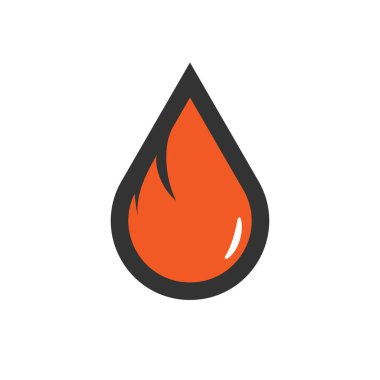 Oil fuel drop. Logo concept. Vector illustration. 2d, Flat. Isolated background.