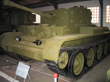 Kubinka, Rusya - 12 Haziran 2011: Zırhlı araç açık havada ve Hangarlar Kubinka Moskova yakınlarındaki Müzesi.