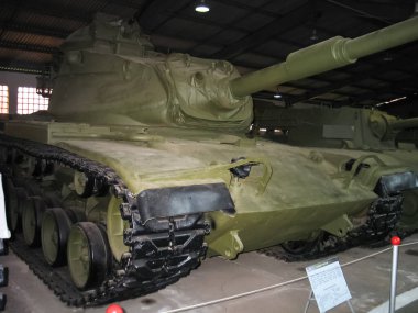 Kubinka, Rusya - 12 Haziran 2011: Zırhlı araç açık havada ve Hangarlar Kubinka Moskova yakınlarındaki Müzesi.