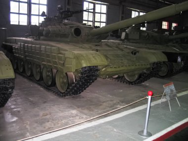 Kubinka, Rusya - 12 Haziran 2011: Zırhlı araç açık havada ve Hangarlar Kubinka Moskova yakınlarındaki Müzesi.