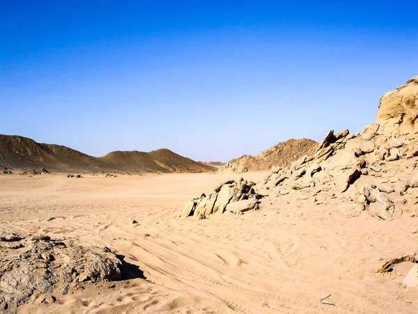 Egyptische Woestijn Het Begin Van Woestijn Suiker Egypte — Stockfoto