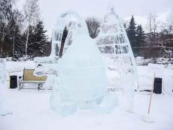 Mosca Russia Gennaio 2016 Sculture Neve Nel Gorky Park Mosca — Foto Stock