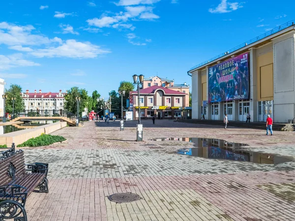 Irkutsk Oroszország 2016 Augusztus Látnivalók Irkutsk Utcák Épületek Város Történelmi — Stock Fotó
