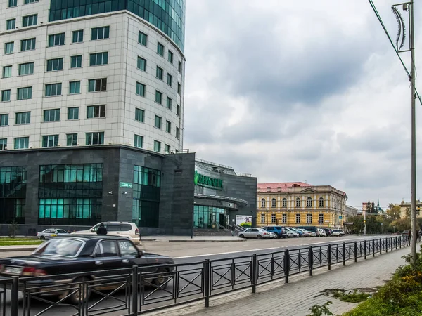 Irkuck Rosja Sierpnia 2016 Zabytki Irkuck Ulic Budynków Miasta Historyczne — Zdjęcie stockowe