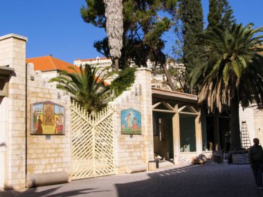 Nazareth, İsrail - 23 Mayıs 2013: Yerler Nasıralı, binalar genel bakış ve Nazareth manzaraları.