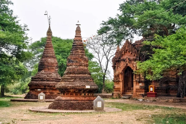 Valley Thousand Pagodas Myanmar Ancient Religious City Pagan Pagodas Shrines — Stock Photo, Image