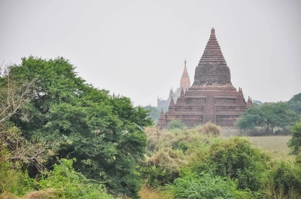 Údolí Tisíce Pagod Myanmaru Starověké Náboženské Město Pohan Pagodami Svatyně — Stock fotografie