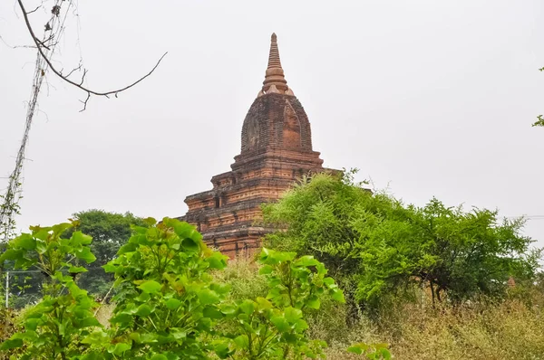 ミャンマーの千塔の谷 パゴダや神社とパガンの古代宗教都市 — ストック写真