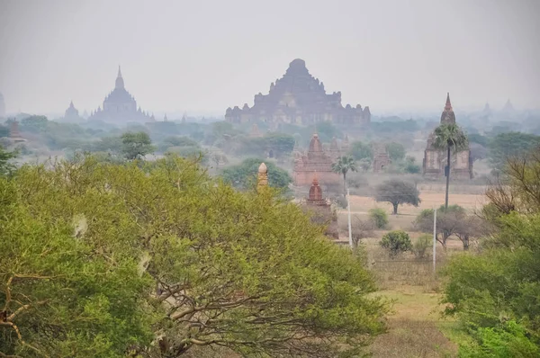 Údolí Tisíce Pagod Myanmaru Starověké Náboženské Město Pohan Pagodami Svatyně — Stock fotografie