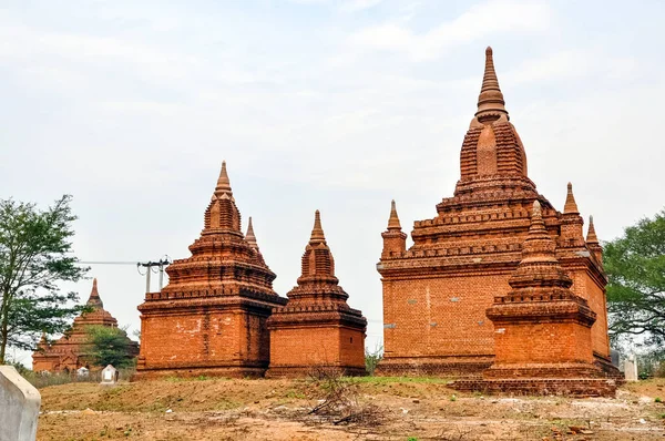 Vale Mil Pagodes Mianmar Antiga Cidade Religiosa Pagan Com Pagodes — Fotografia de Stock