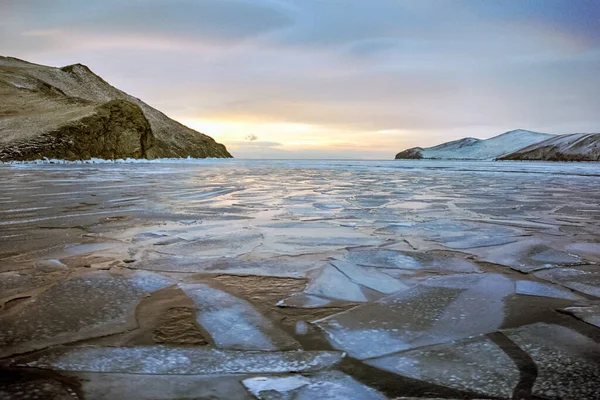 Aguas Del Lago Baikal Superficie Del Agua Baikal Hermoso Paisaje —  Fotos de Stock