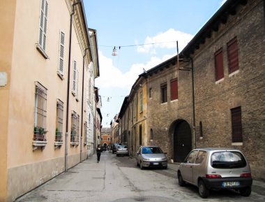 Ravenna, İtalya - 29 Temmuz 2016: Ravenna şehir manzaraları, sokaklar ve Binalar Ravenna City