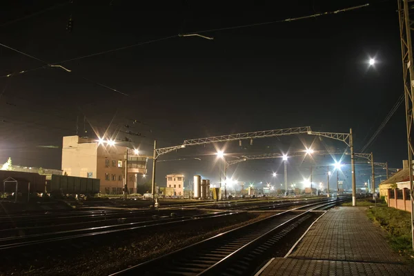 Залізниця Переміщення Поїздів Залізнична Інфраструктура — стокове фото