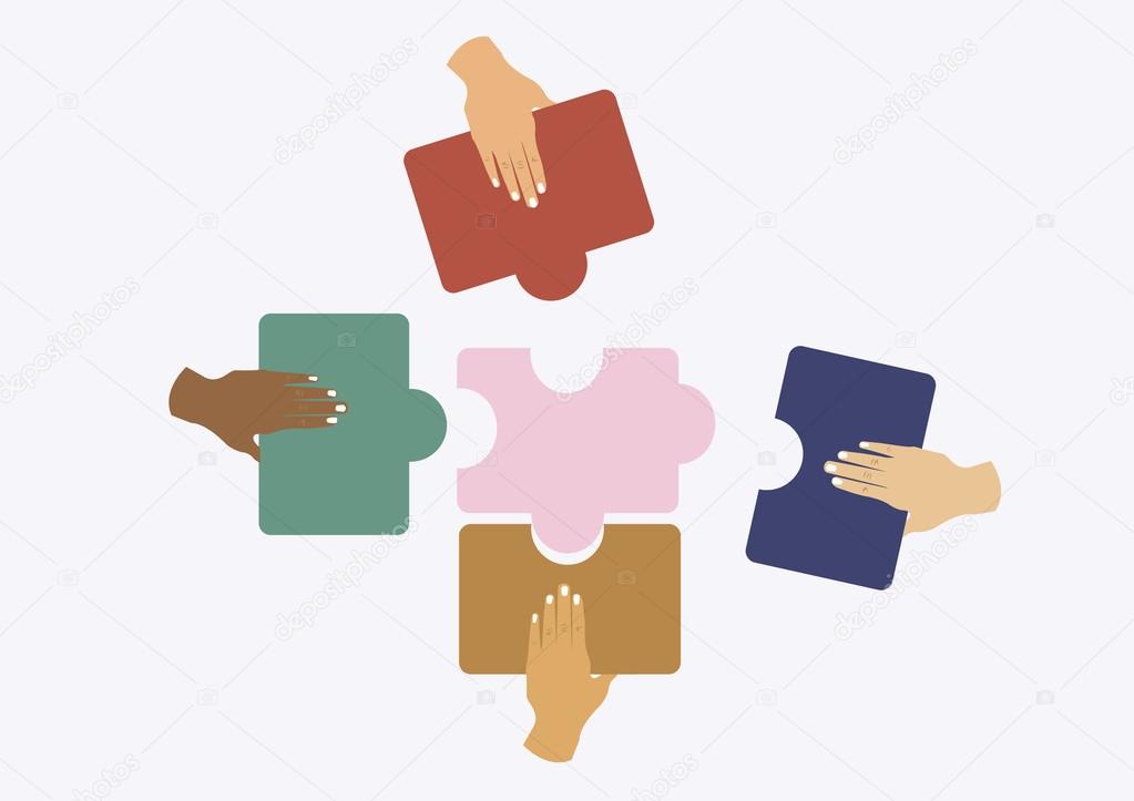 Hands folding puzzle