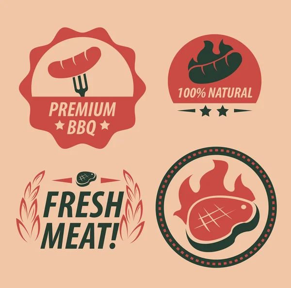 Barbecue gril party ikony — Stockový vektor