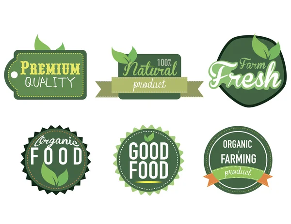 Etiqueta alimentaria ecológica — Vector de stock