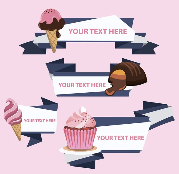 Emblèmes de bonbons — Image vectorielle