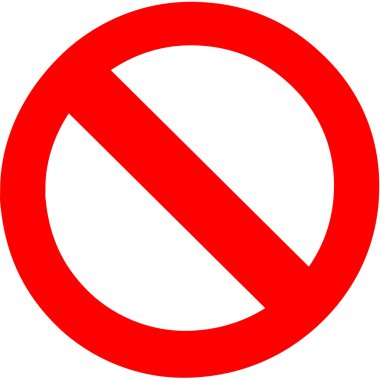 Stop Forbidden Sign Symbol Zone Blank Vector clipart
