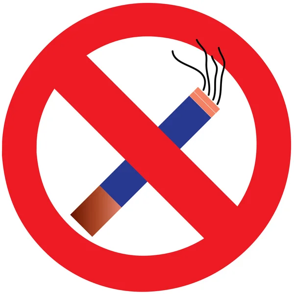 Sinal de área de cigarro proibido fumar — Vetor de Stock