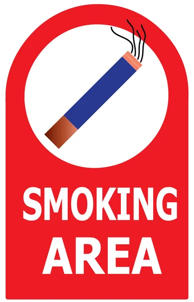 Autorisation de fumer Zone de cigarette Signal vecteur — Image vectorielle