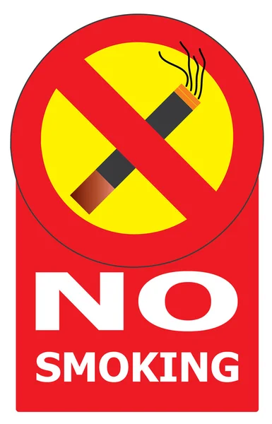 No Smoking Cigarette Area Sign — Stock Vector