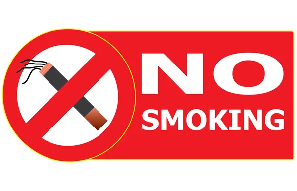 No Smoking Cigarette Area Sign — Stock Vector