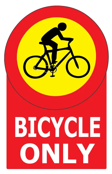 Only Bicycle Sign Label — Stock Vector