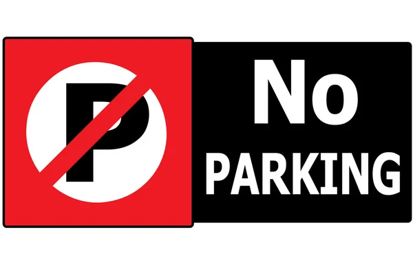 Ingen parkering skylt symbol — Stock vektor