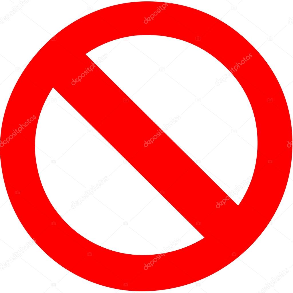 Stop Forbidden Sign Symbol Zone Blank Vector