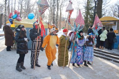 Penza, Rusya Federasyonu - 14 Şubat. shrovetide (maslenit kutlama