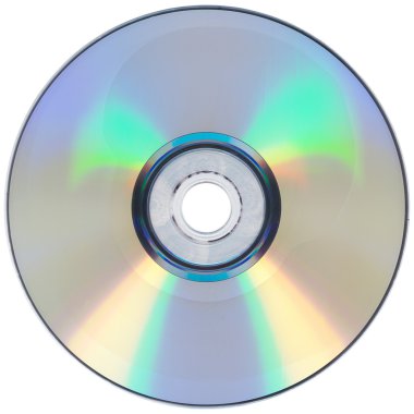 disk üzerinde beyaz izole