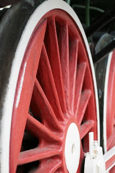 Rotes Lokomotivrad — Stockfoto