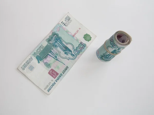 Roll rubles — Stock Photo, Image